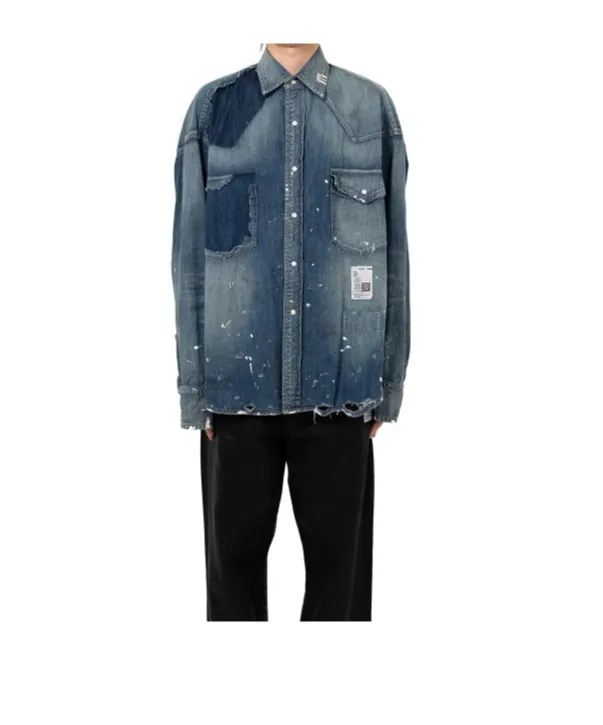 Distressed Denim Shirt