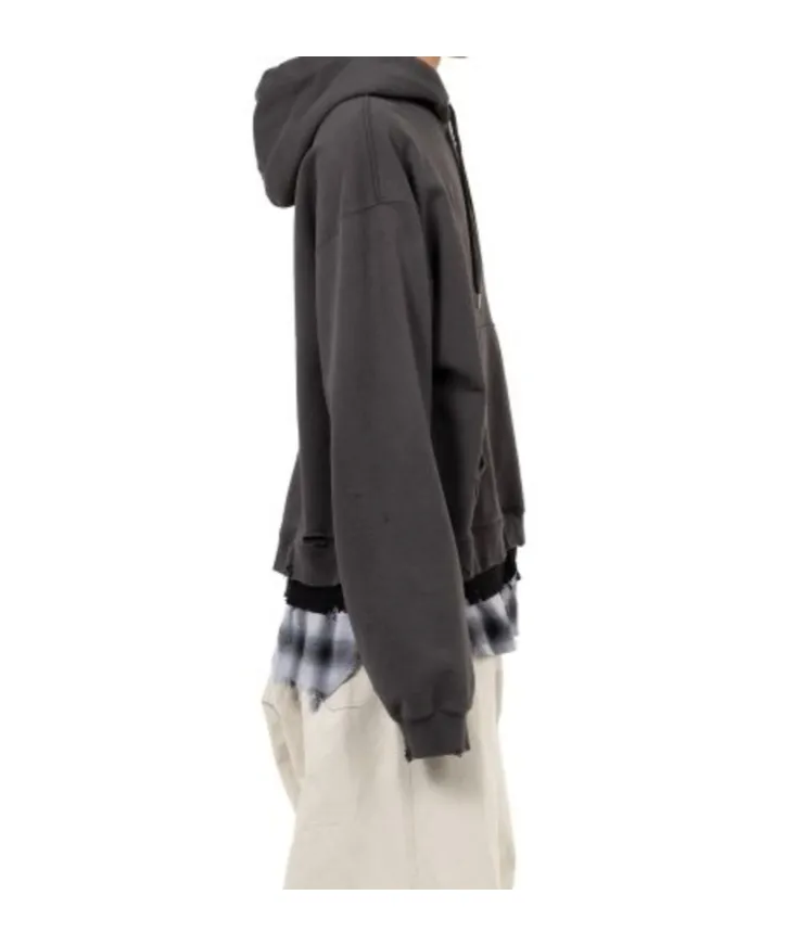 Layered Drawstring Hoodie
