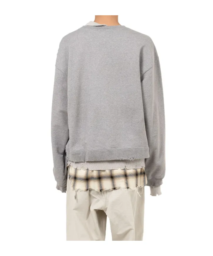 Layered Frayed Sweatshirt