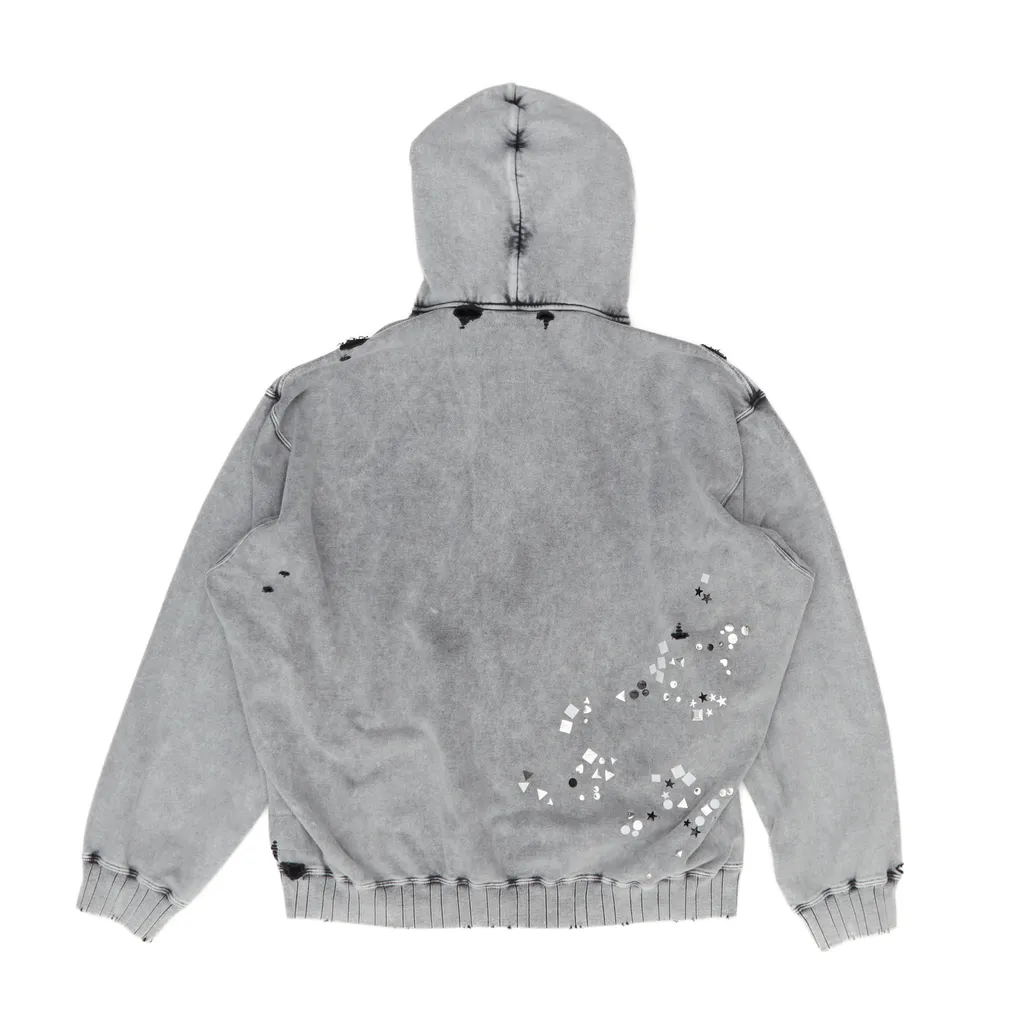 Embellished Bleached Hoodie