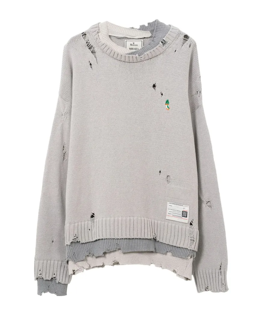 Layered Distressed Sweater
