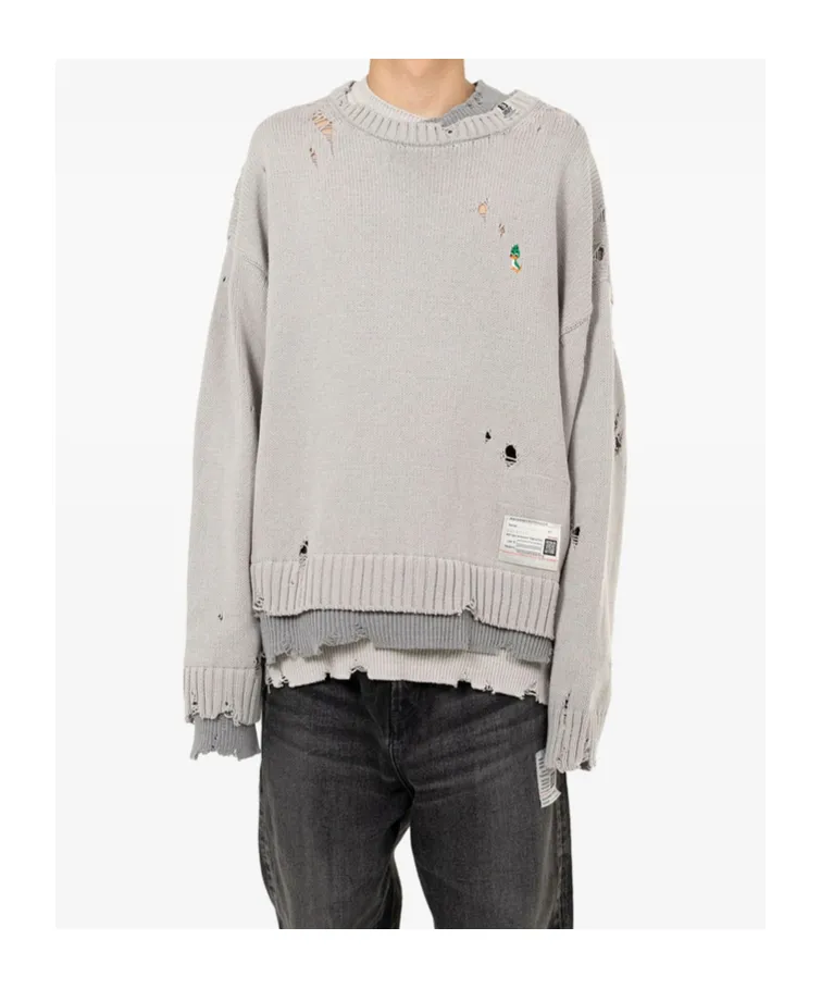 Layered Distressed Sweater