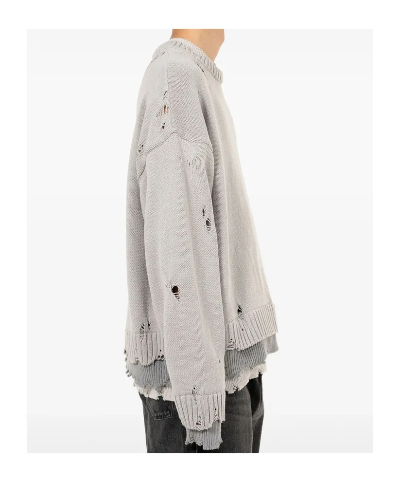 Layered Distressed Sweater