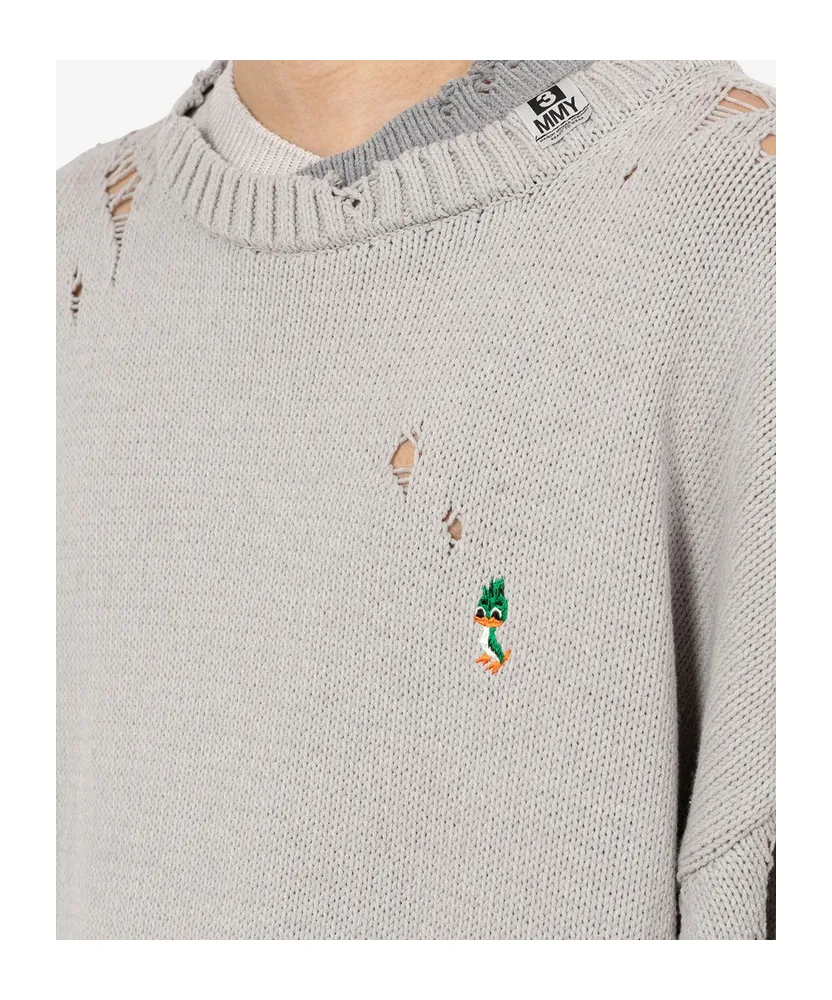 Layered Distressed Sweater