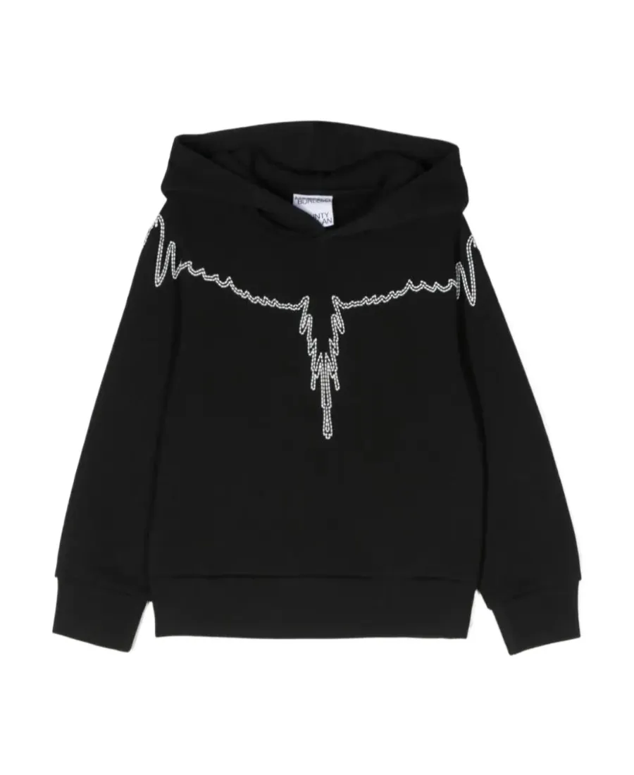 County Of Milan Kids Wings-Embroidered Classic Hoodie