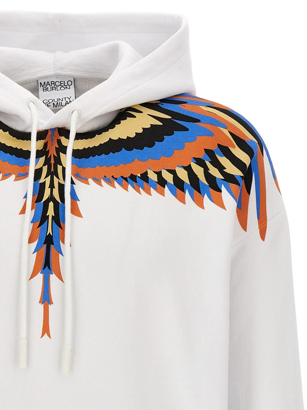 County Of Milan Wings Printed Drawstring Hoodie