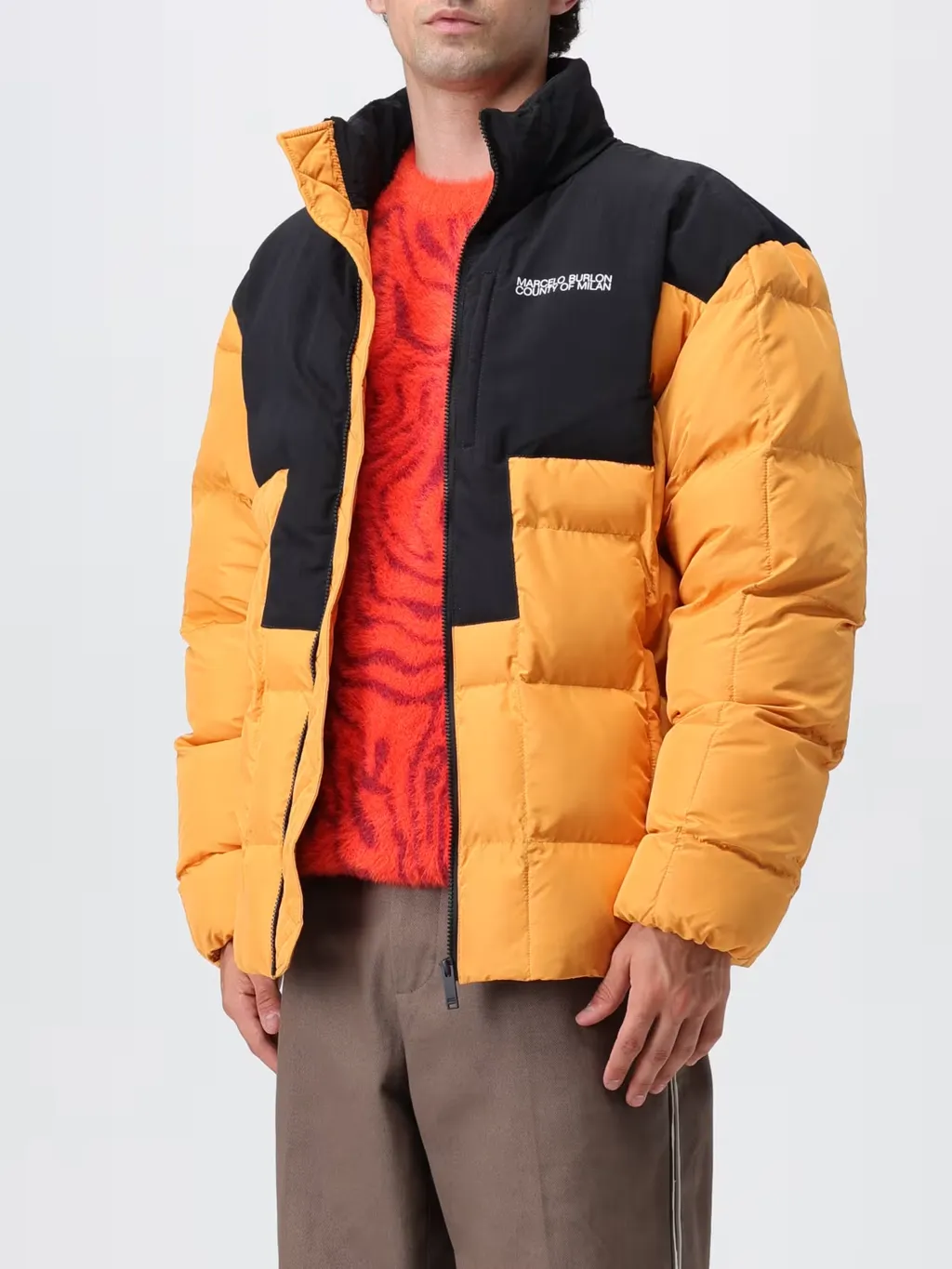 County Of Milan Logo Printed Puffer Jacket