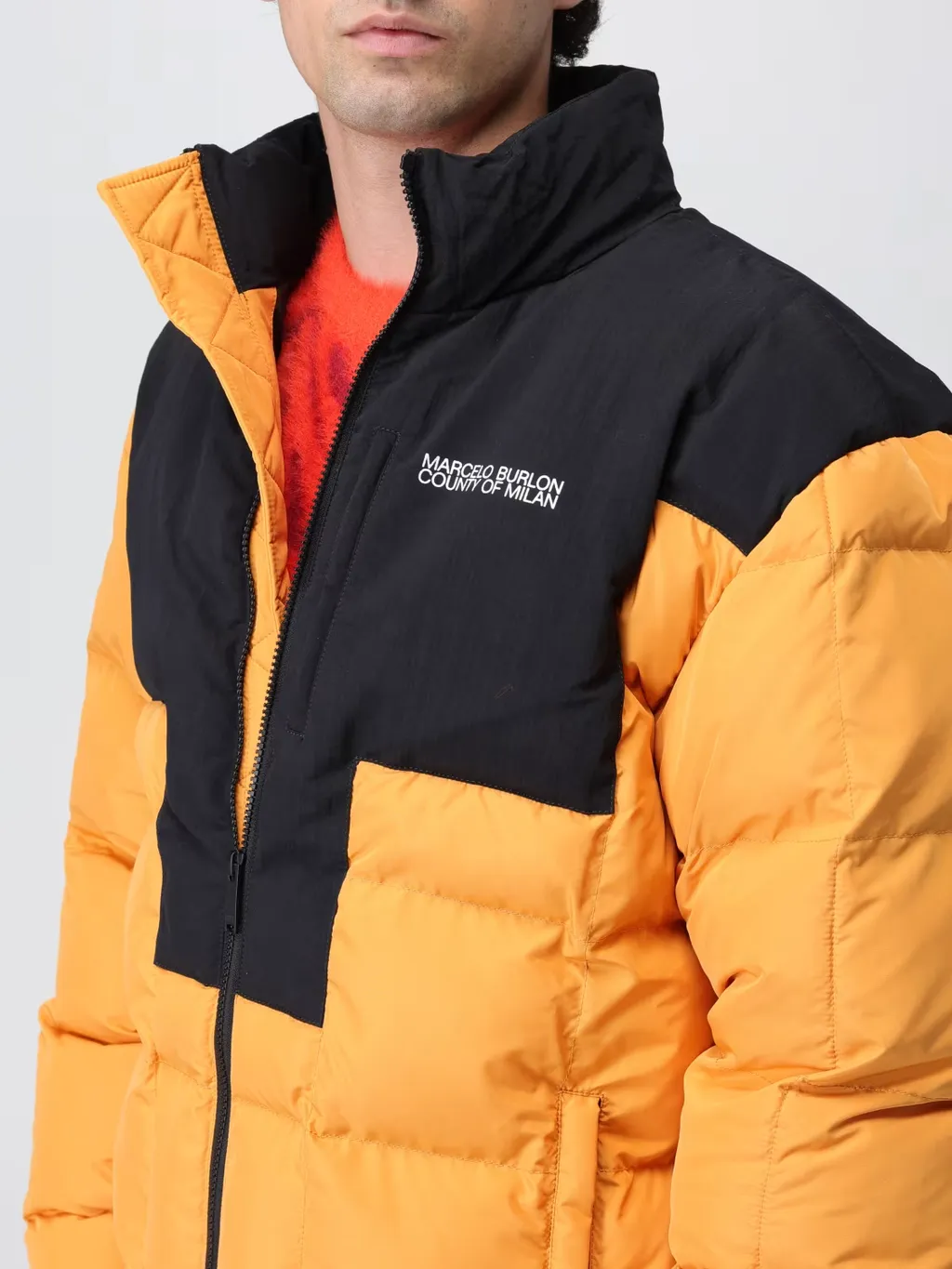 County Of Milan Logo Printed Puffer Jacket