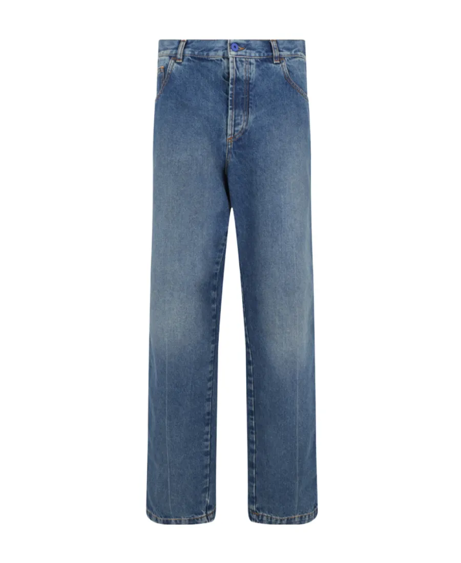 County Of Milan Logo Patch Straight-Leg Jeans