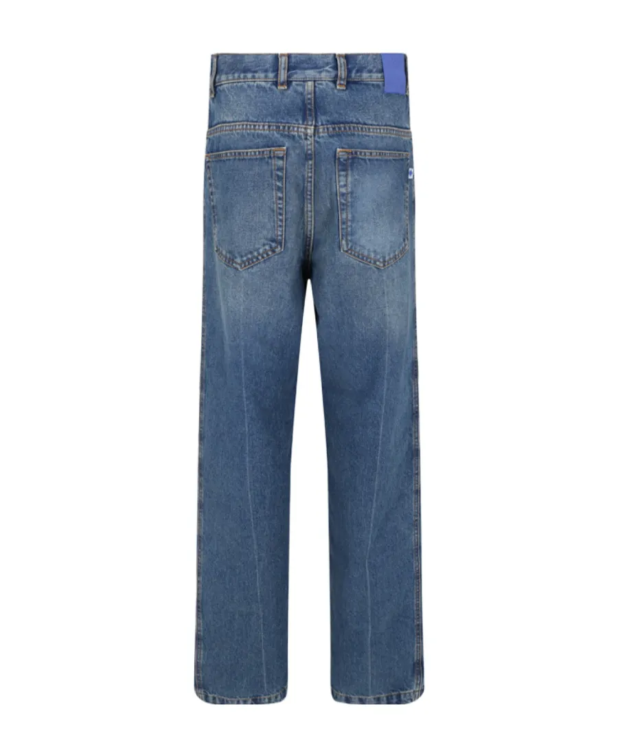 County Of Milan Logo Patch Straight-Leg Jeans