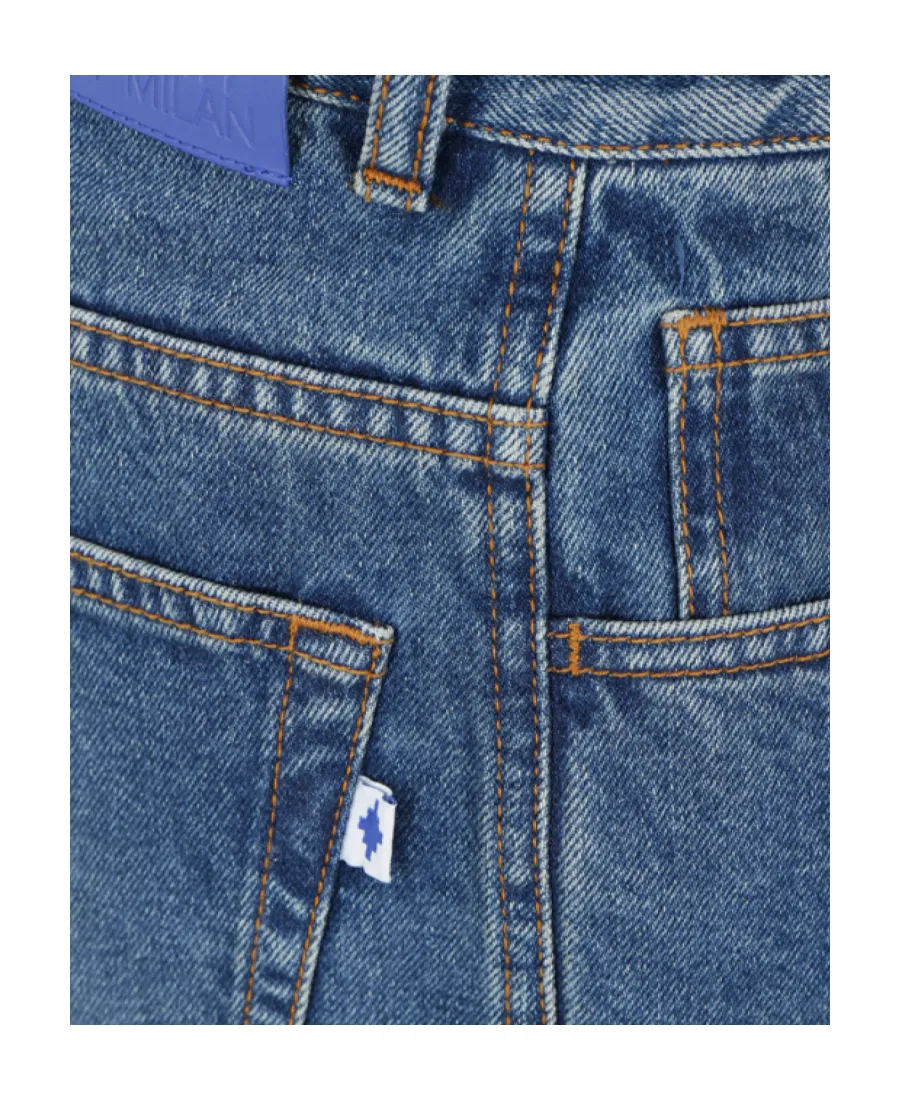 County Of Milan Logo Patch Straight-Leg Jeans