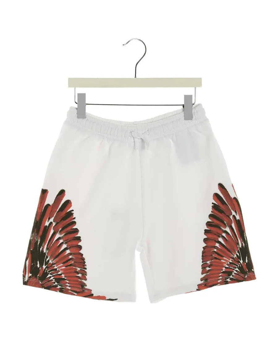 County Of Milan Kids Wings-Printed Drewstring Shorts