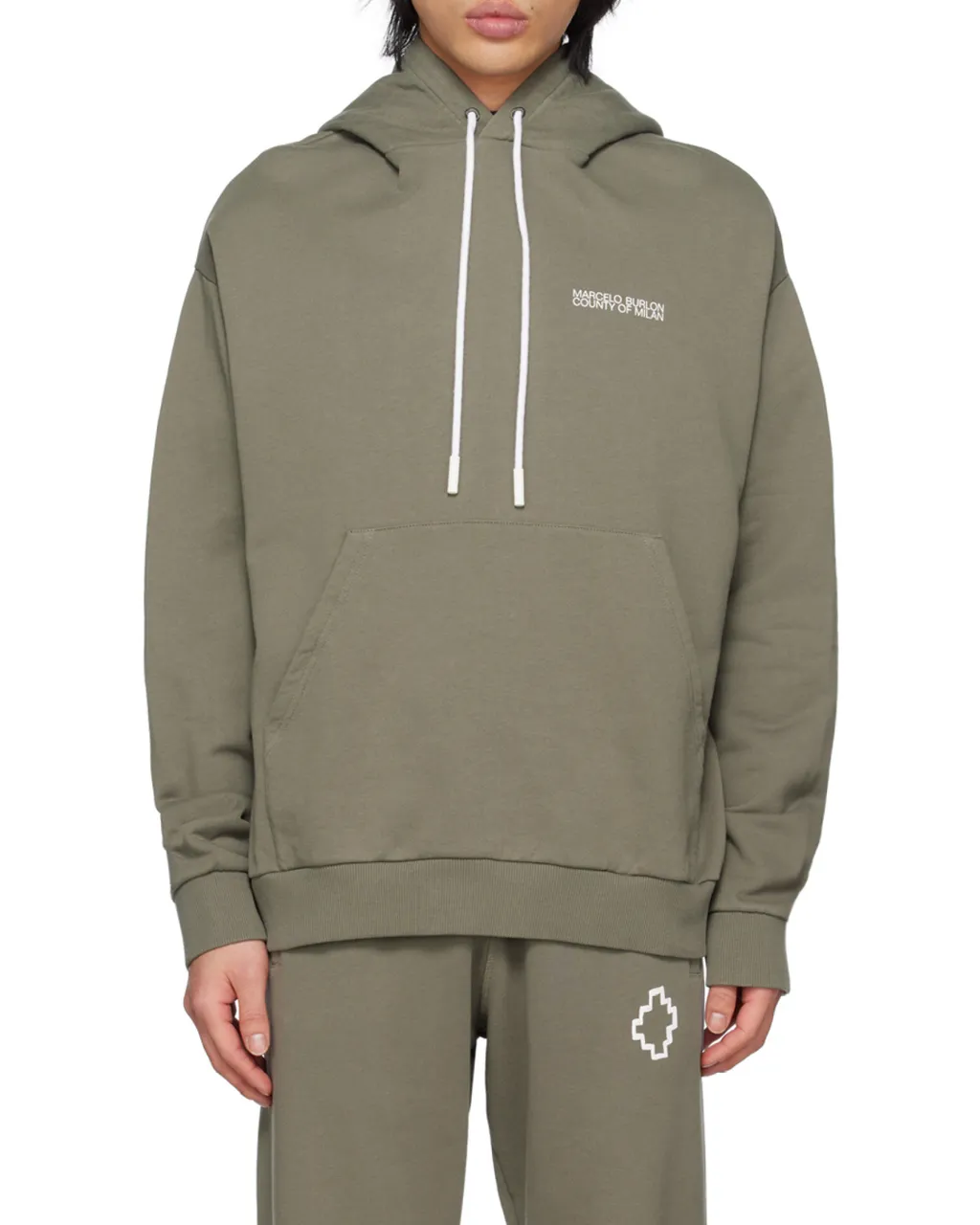Tempera Cross-Print Pullover Hoodie