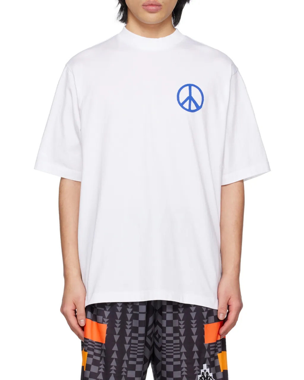 County Of Milan Crewneck Peace-Logo T-Shirt