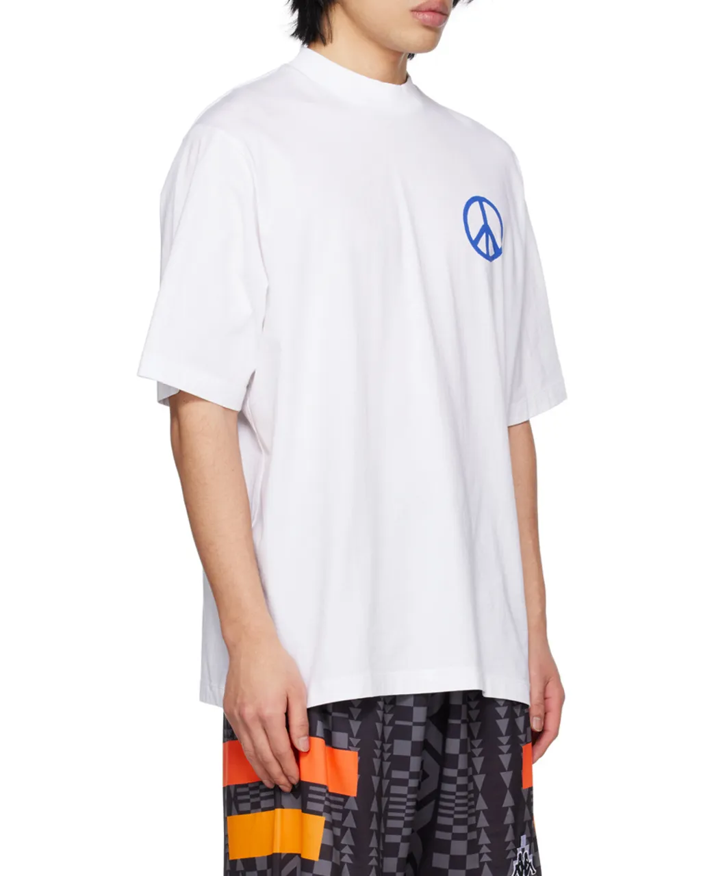 County Of Milan Crewneck Peace-Logo T-Shirt