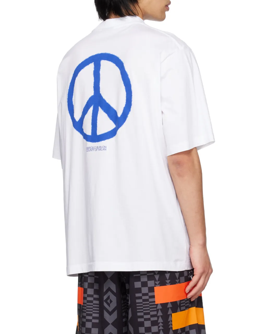 County Of Milan Crewneck Peace-Logo T-Shirt