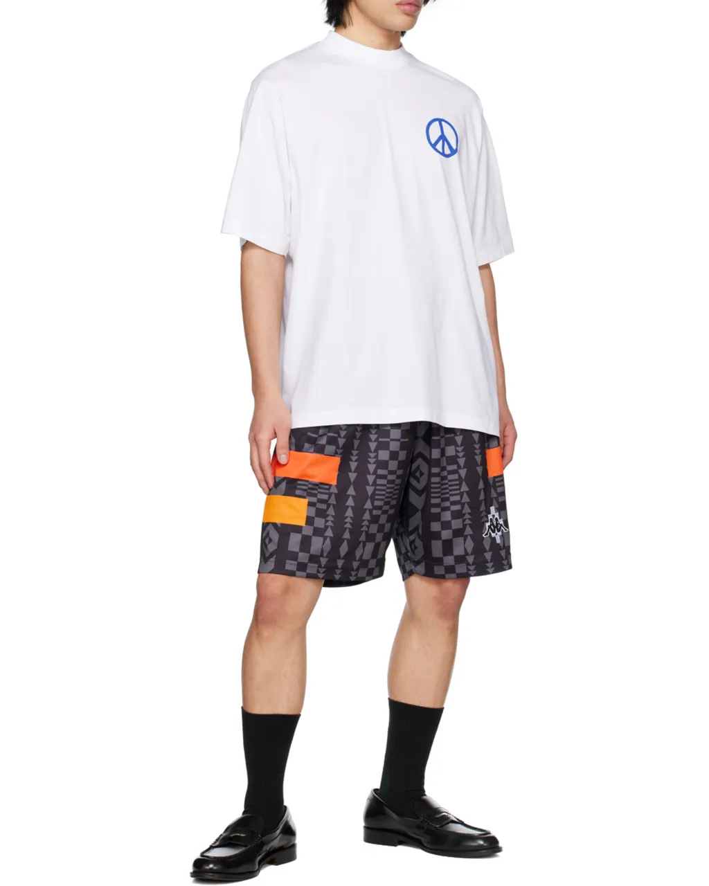 County Of Milan Crewneck Peace-Logo T-Shirt