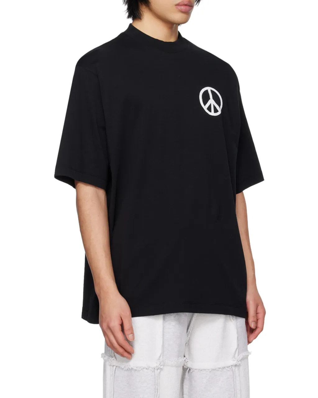 County Of Milan Crewneck Peace-Logo T-Shirt