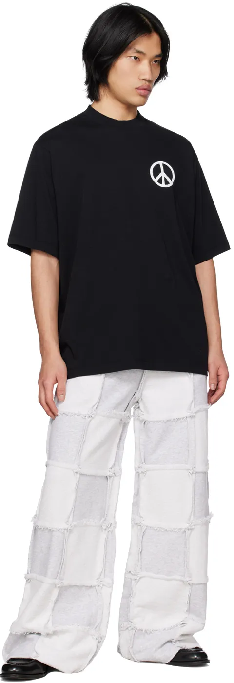 County Of Milan Crewneck Peace-Logo T-Shirt