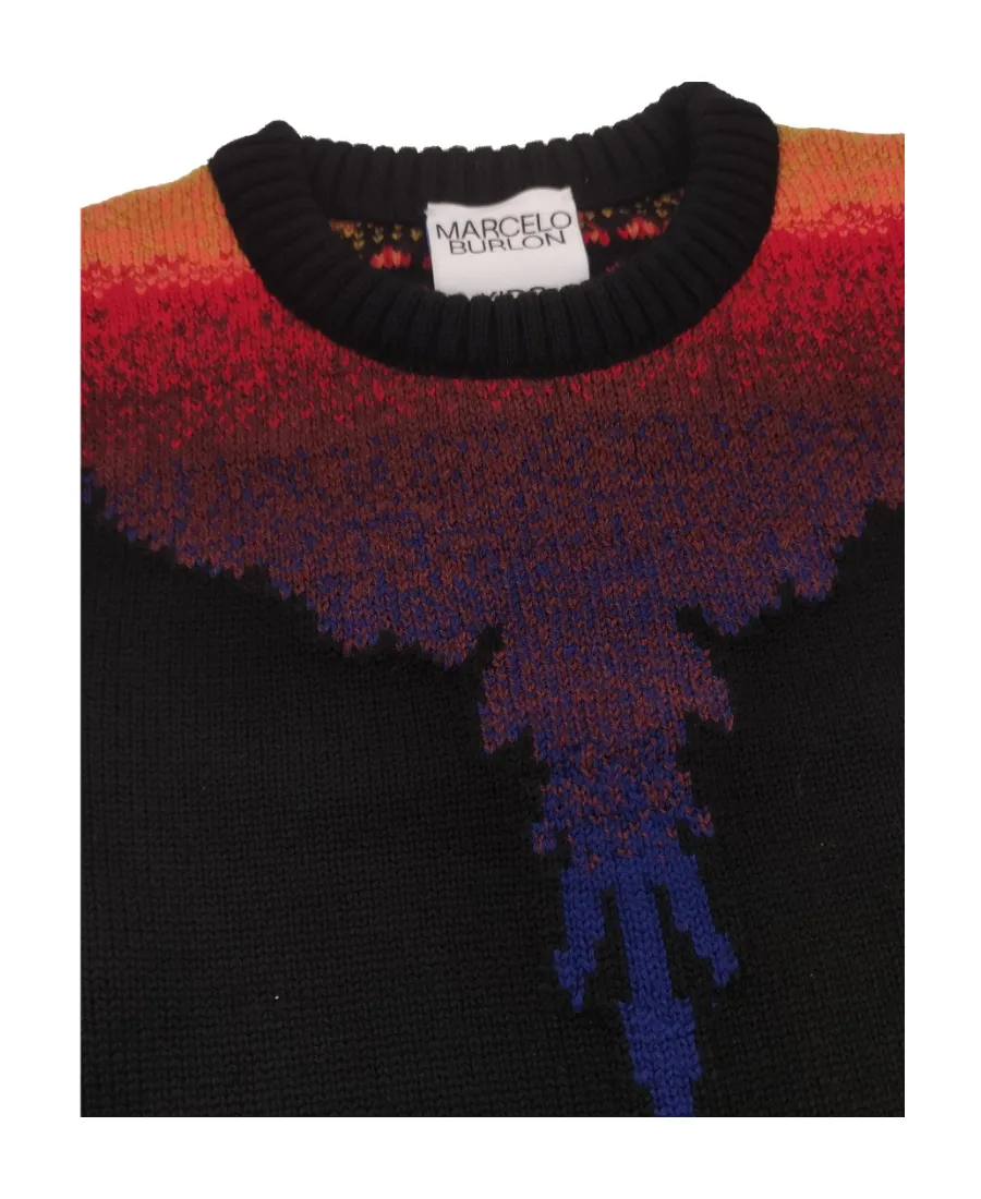 County Of Milan Wings Intarsia Crewneck Jumper