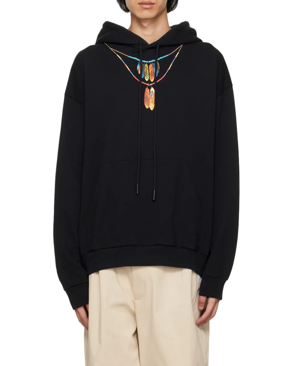 Graphic-Printed Drawstring Hoodie