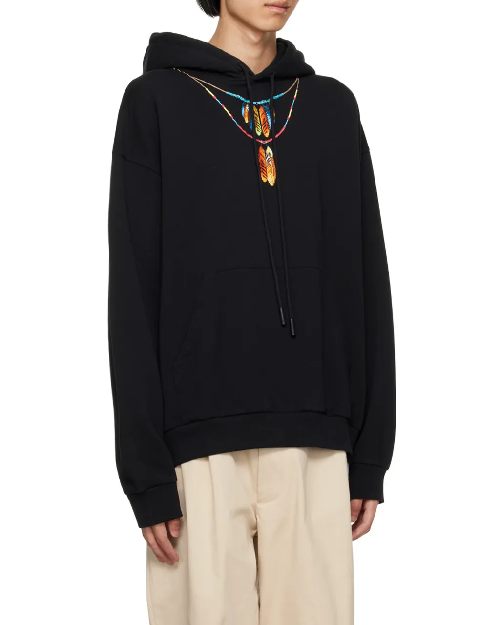 Graphic-Printed Drawstring Hoodie