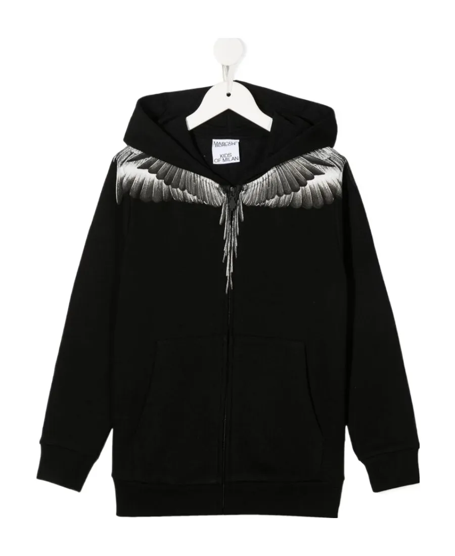 County Of Milan Kids Wings Printed Hoodie