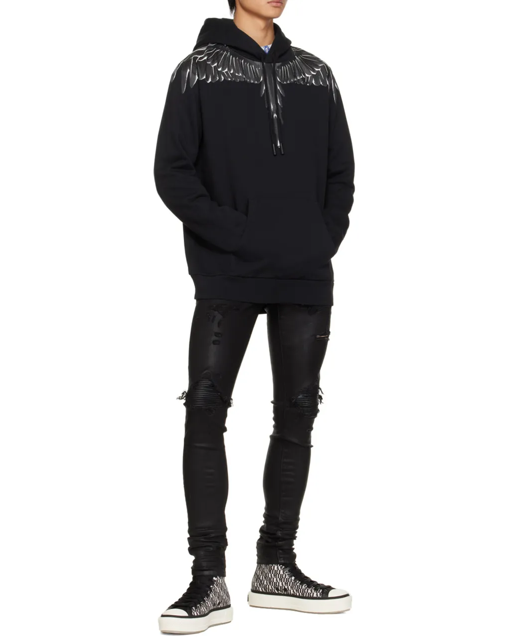 County Of Milan Icon Wings Drawstring Hoodie