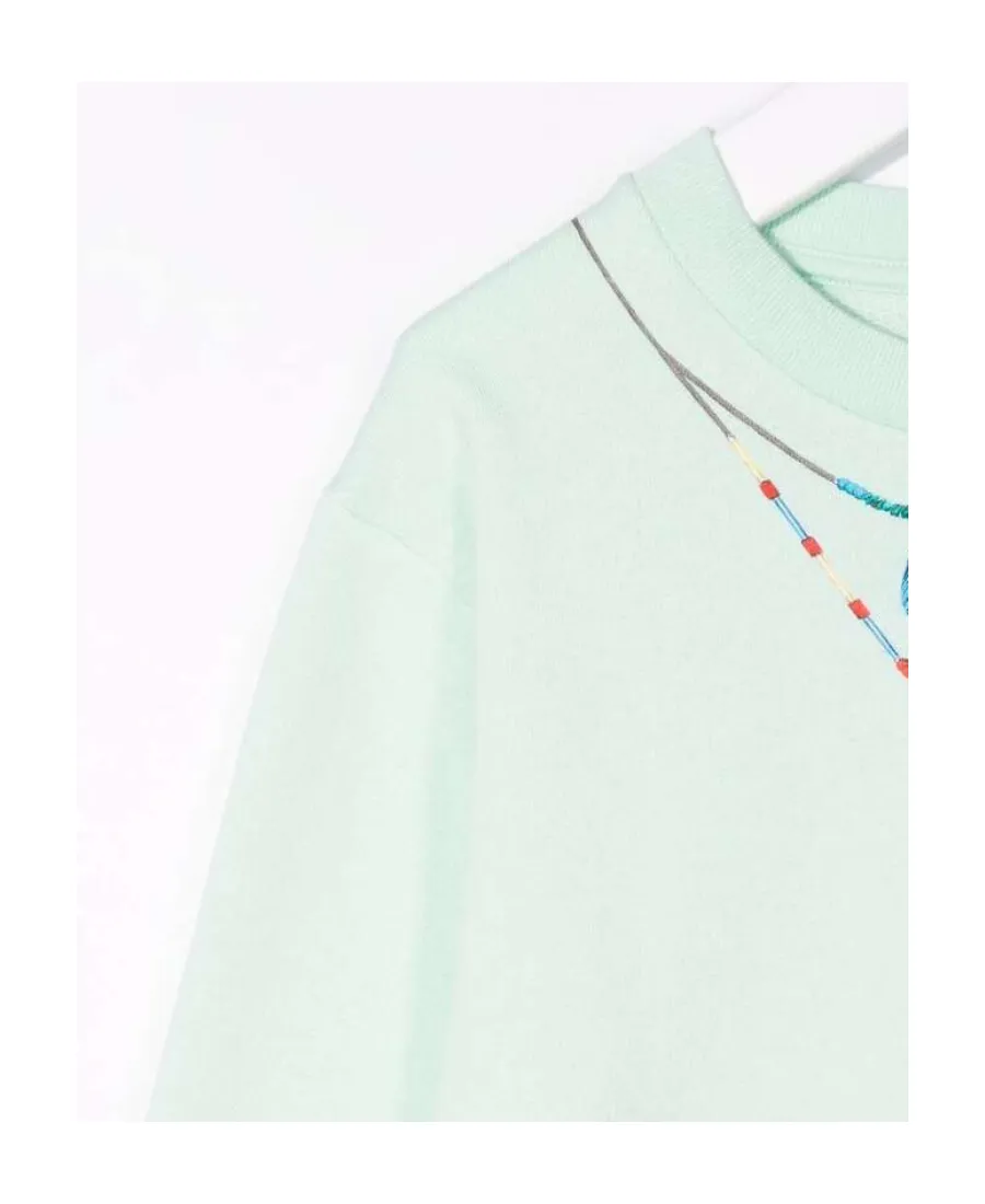 County Of Milan Kids Feather Printed Sweatshirt