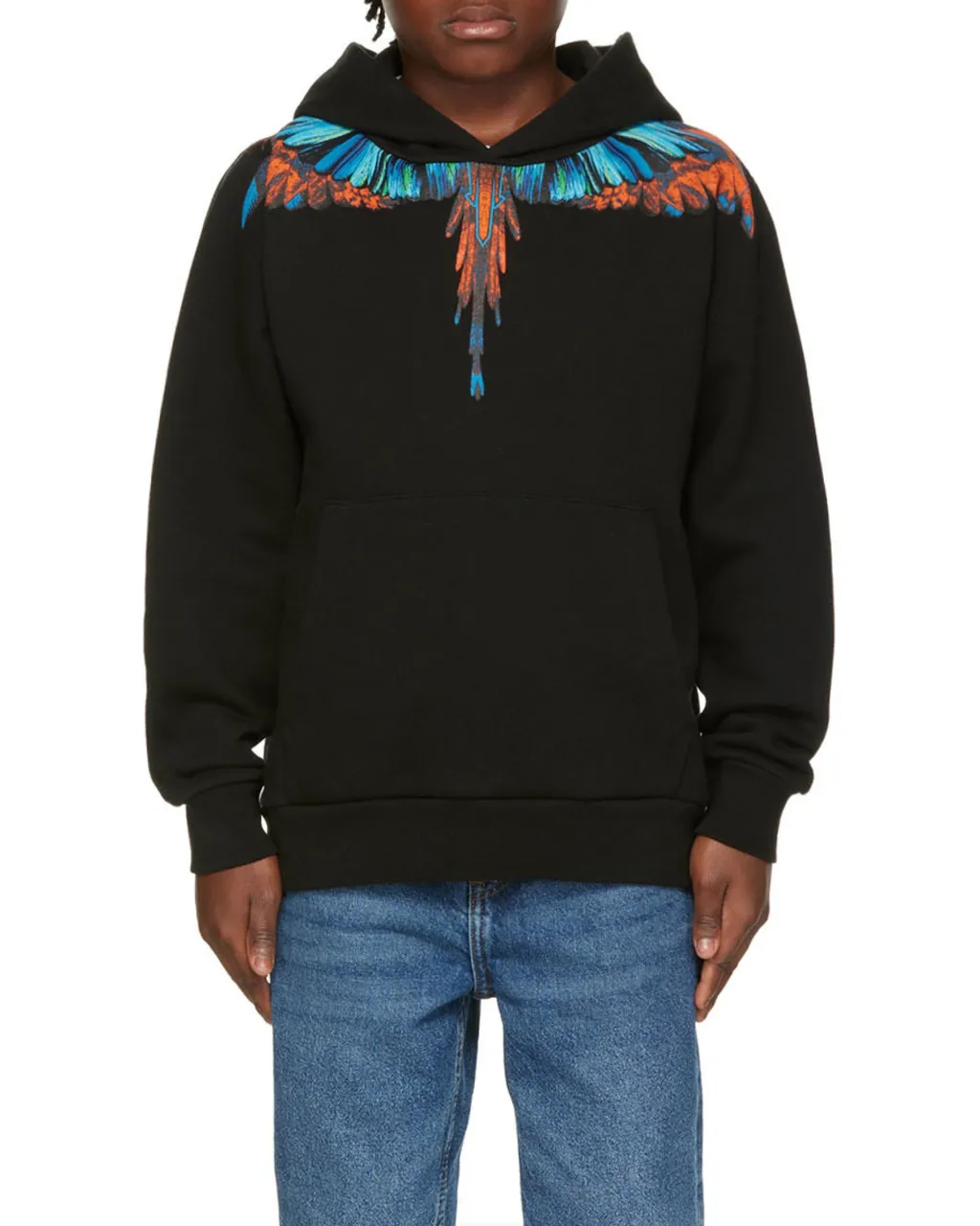 Wings Logo-Print Relaxed Hoodie