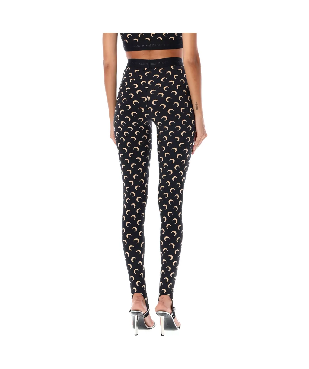 Moon Printed Skinny-Cut Leggings