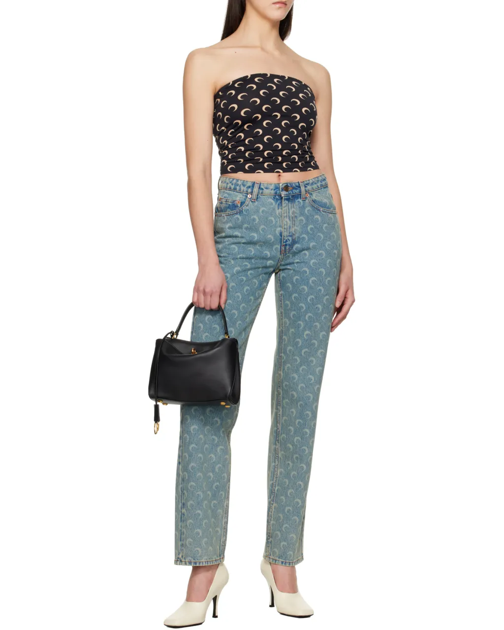 All-Over Moon Printed Top