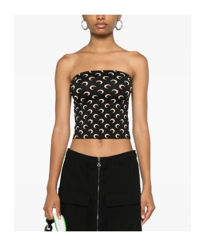 All-Over Moon Printed Top