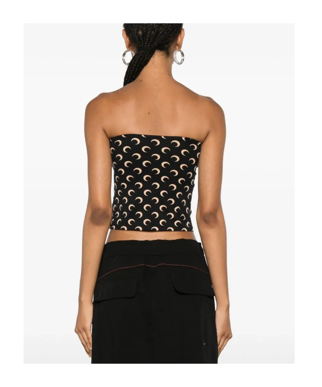 All-Over Moon Printed Top