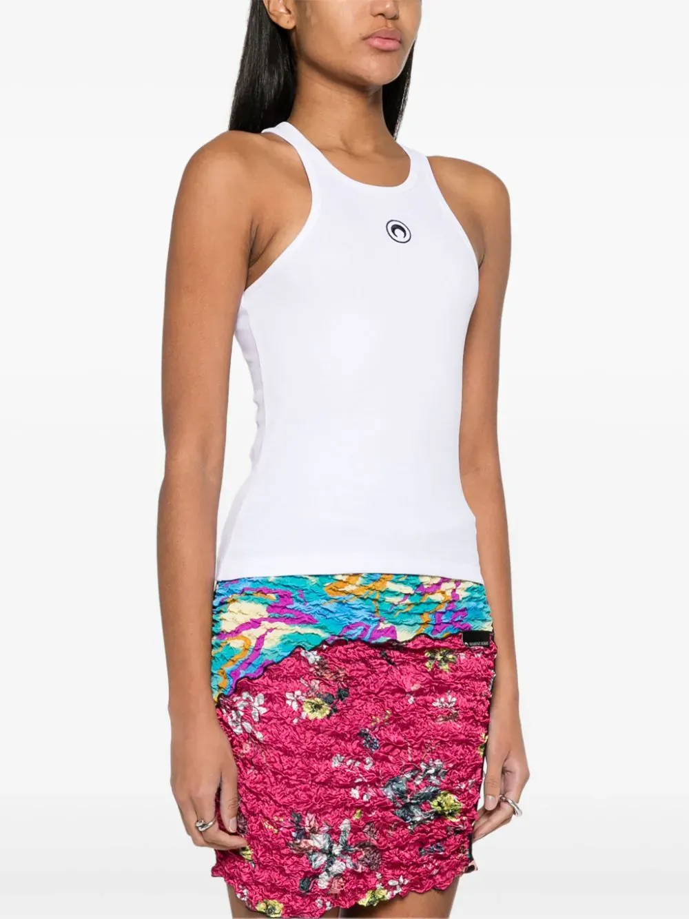 Logo Embroidered Sleeveless Tank Top