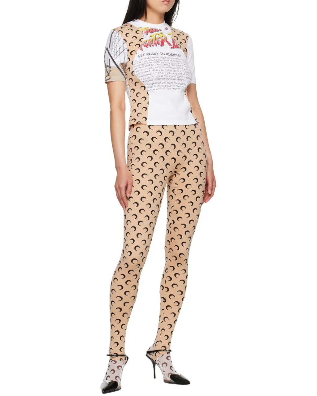 Moon Printed Skinny-Cut Leggings