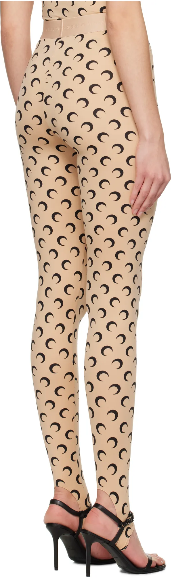 Moon Printed Skinny-Cut Leggings
