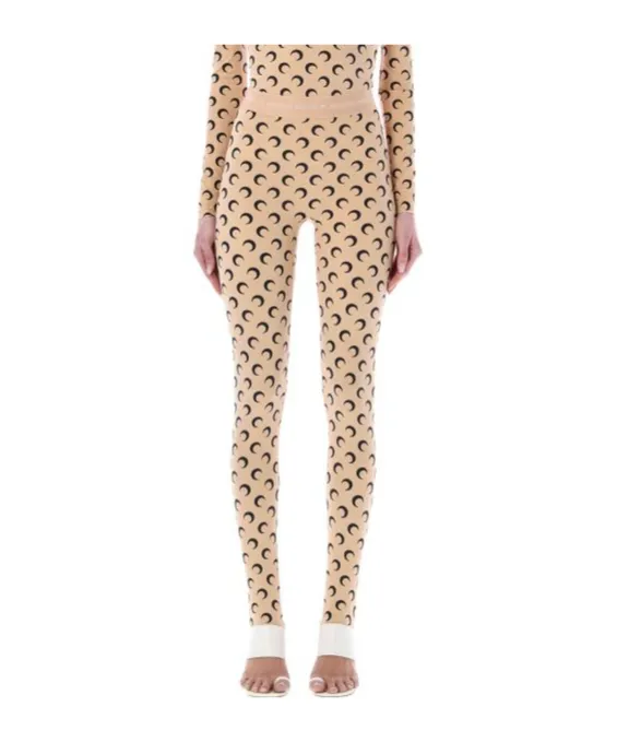 Moon Printed Skinny-Cut Leggings