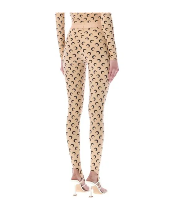 Moon Printed Skinny-Cut Leggings