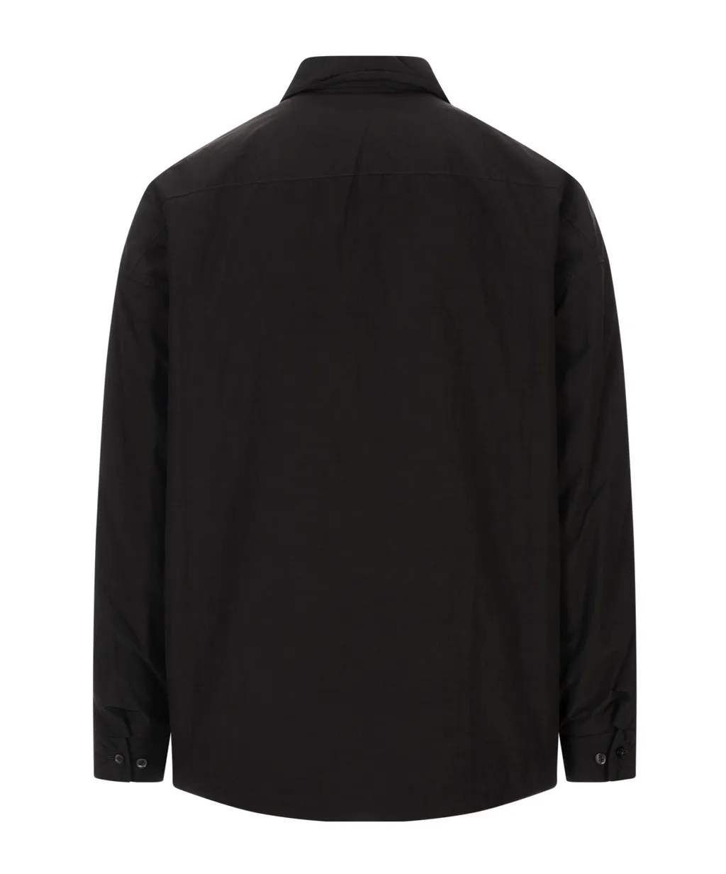 Logo Patch Curved Hem Shirt