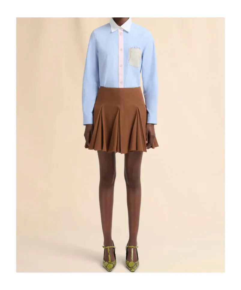 Pleated Mini Skirt