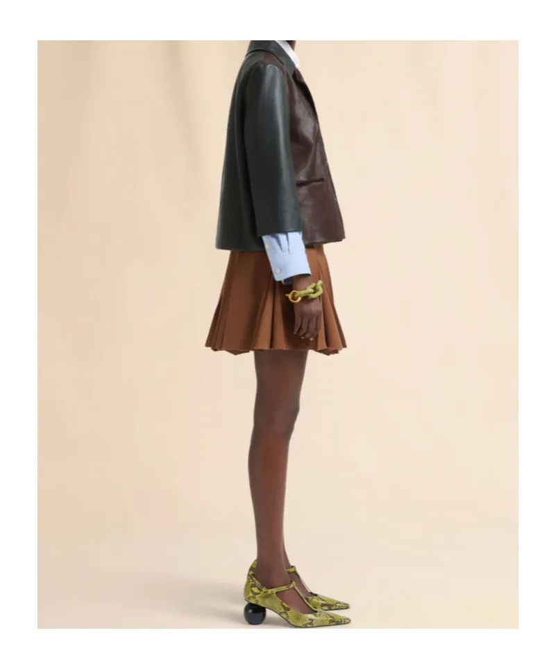 Pleated Mini Skirt
