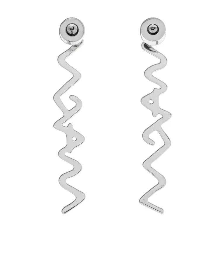 Symbol Embellished Logo Plaque Earrings
