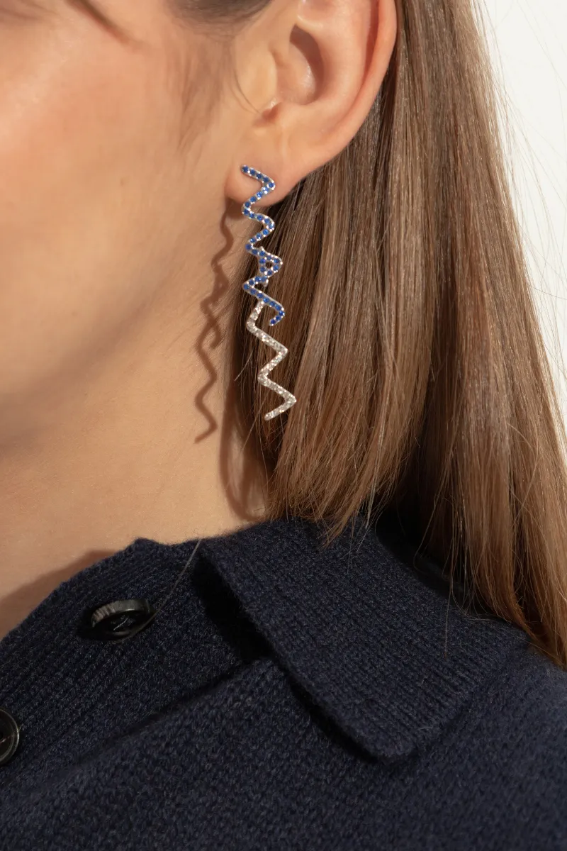 Symbol Embellished Logo Plaque Earrings