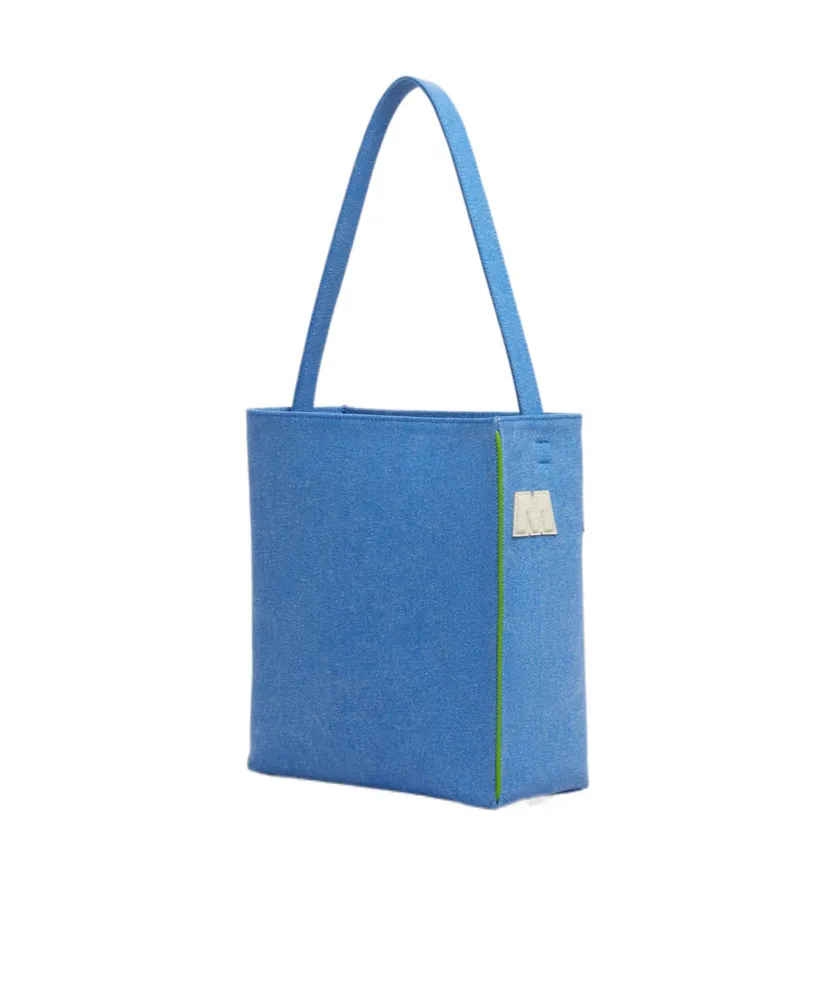 Logo-Patch Top Handle Tote Bag