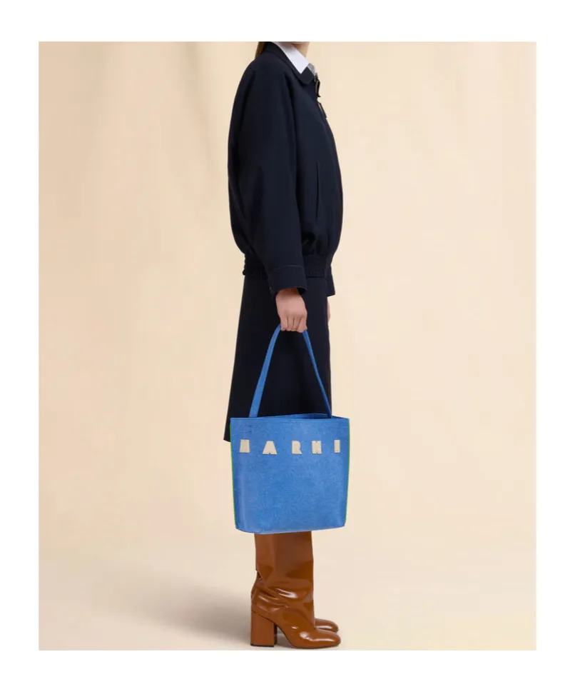 Logo-Patch Top Handle Tote Bag