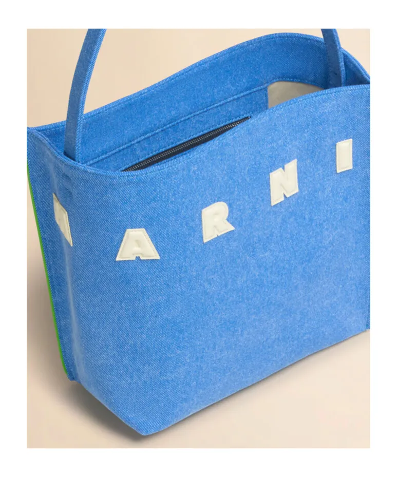 Logo-Patch Top Handle Tote Bag