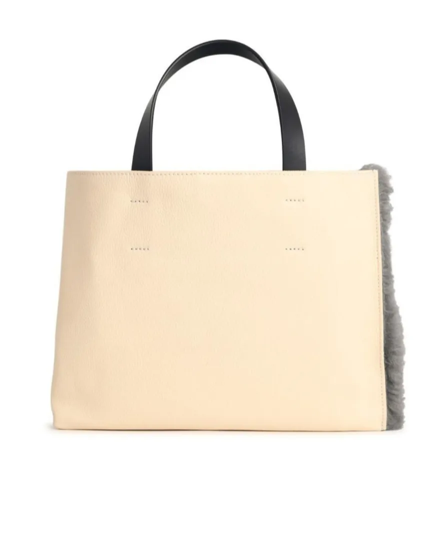 Logo Detailed Teddy-Effect Bag