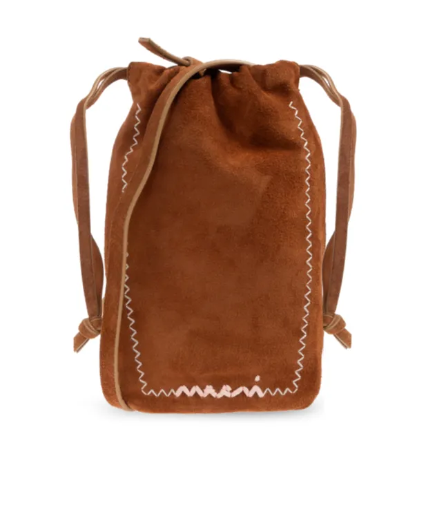 Logo Detailed Drawstring Phone Case