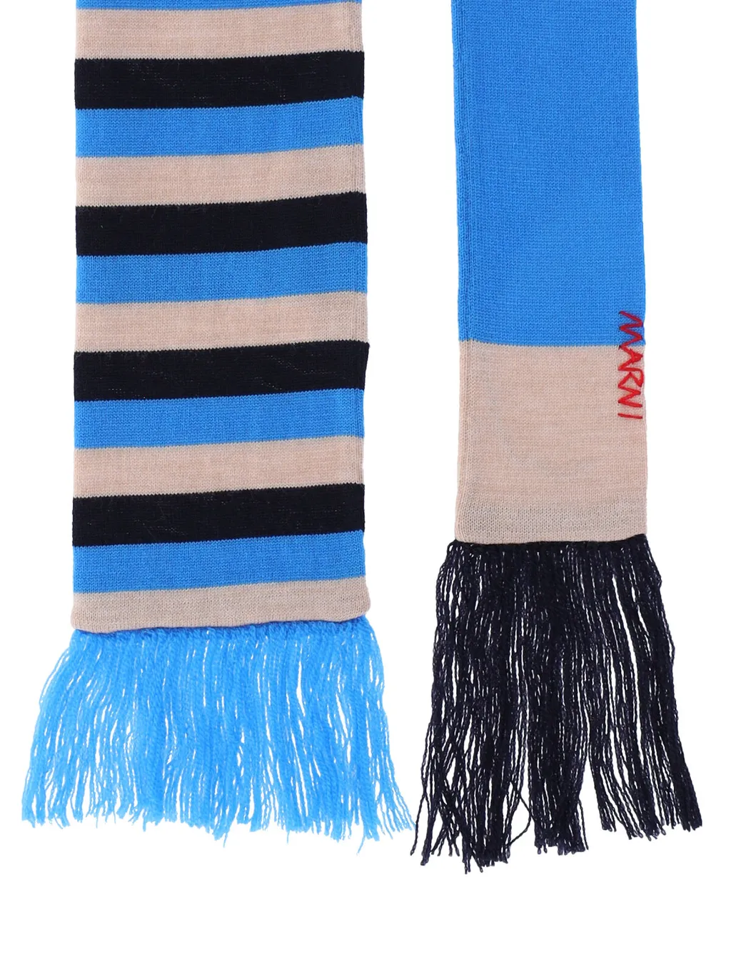 Striped Fringe Detailed Scarf